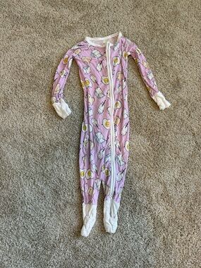 Little Sleepies Pink breakfast buddies zippy Pajamas
